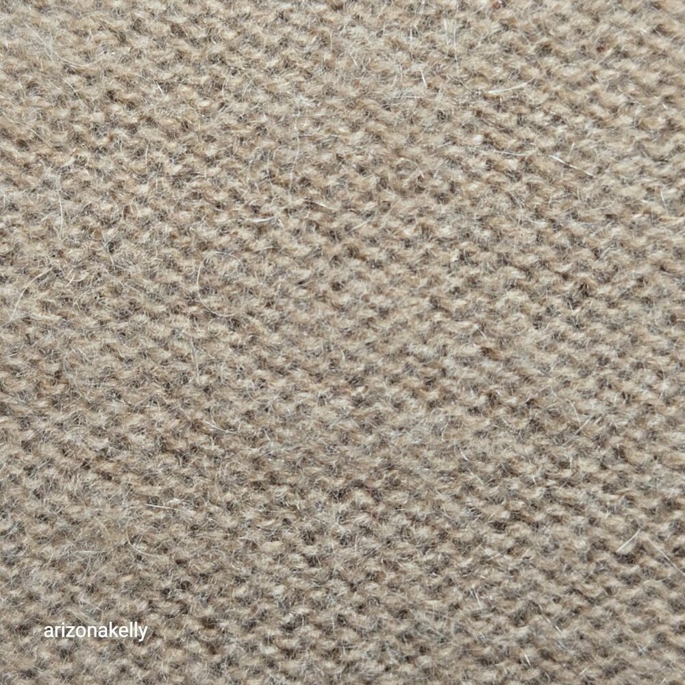 NWOT Tan Cashmere Knit Oblong Scarf with Fringe and Asymmetrical Ends - Picture 9 of 15